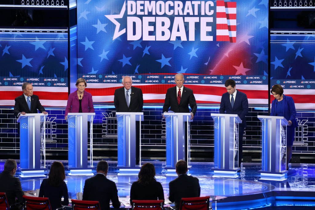 Democratic Presidential Candidates Debate In Las Vegas Ahead Of Nevada Caucuses