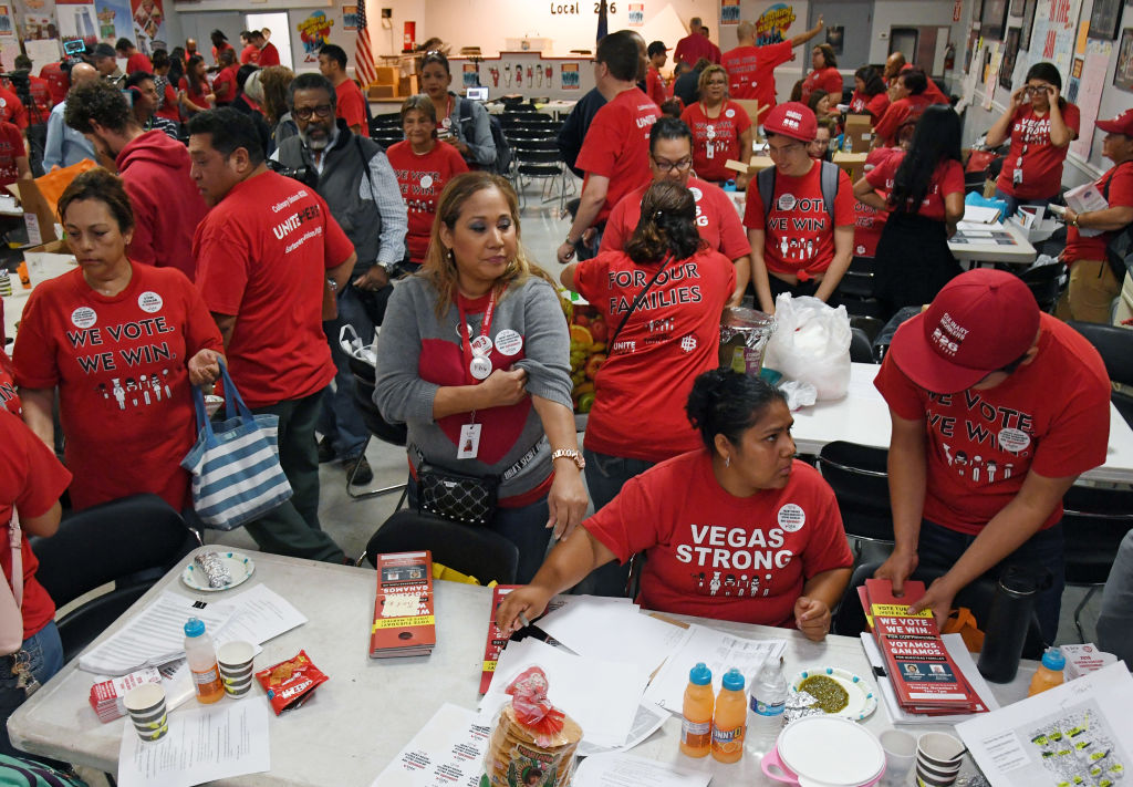 Nevada Senate Candidate Jacky Rosen Rallies With Union Members At Canvass Launch
