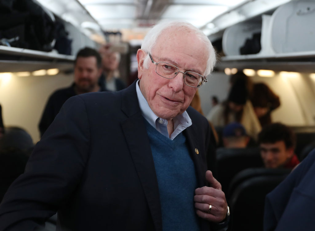 Bernie Sanders Discusses Caucus Vote Count Delay On Flight From Iowa To NH