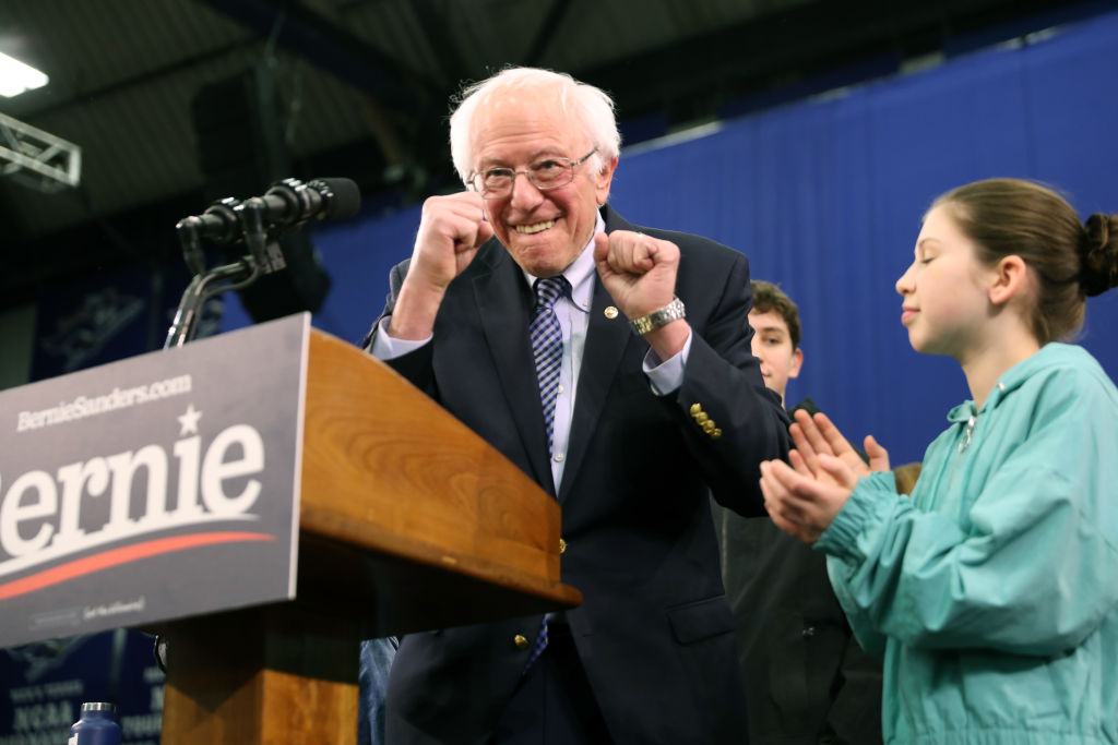 Presidential Candidate Bernie Sanders Holds NH Primary Night Event In Manchester