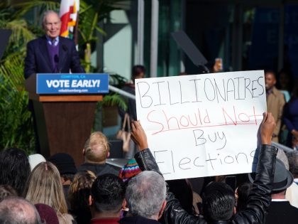 Mike Bloomberg Campaings in Compton, Calif.