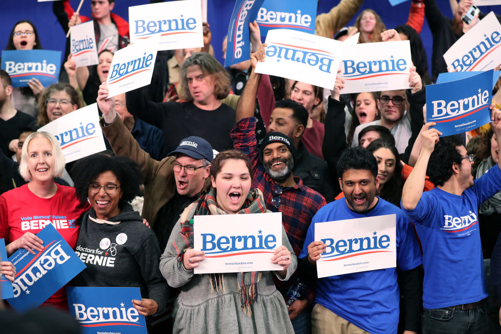 Presidential Candidate Bernie Sanders Holds NH Primary Night Event In Manchester