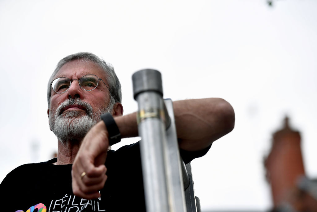 Gerry Adams Support Rally Following Explosive Attack On His Home