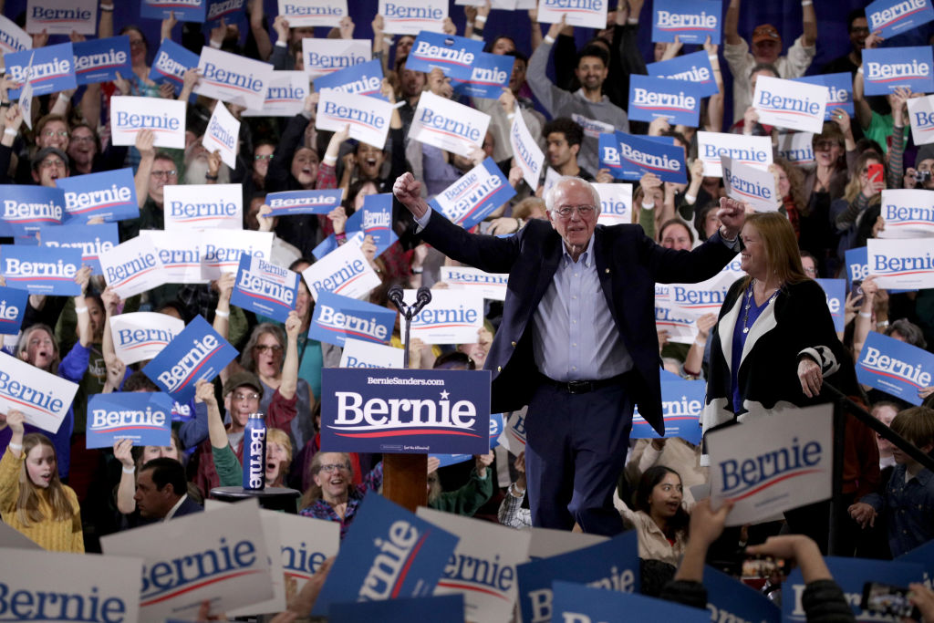 Presidential Candidate Bernie Sanders Holds Super Tuesday Night Rally In Vermont