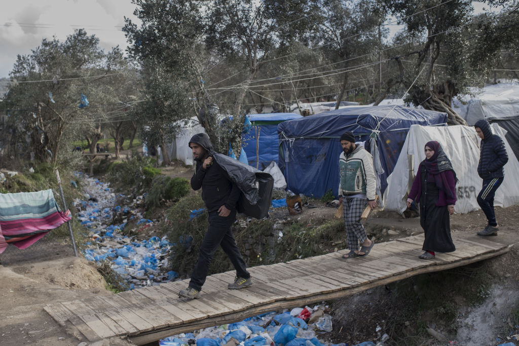 Asylum seekers in Lesbos Island