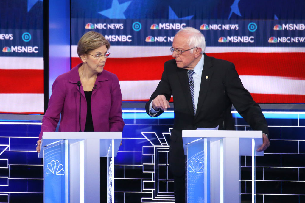 Democratic Presidential Candidates Debate In Las Vegas Ahead Of Nevada Caucuses