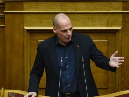 Yianis Varoufakis, Secretary of Mera 25 party, during his