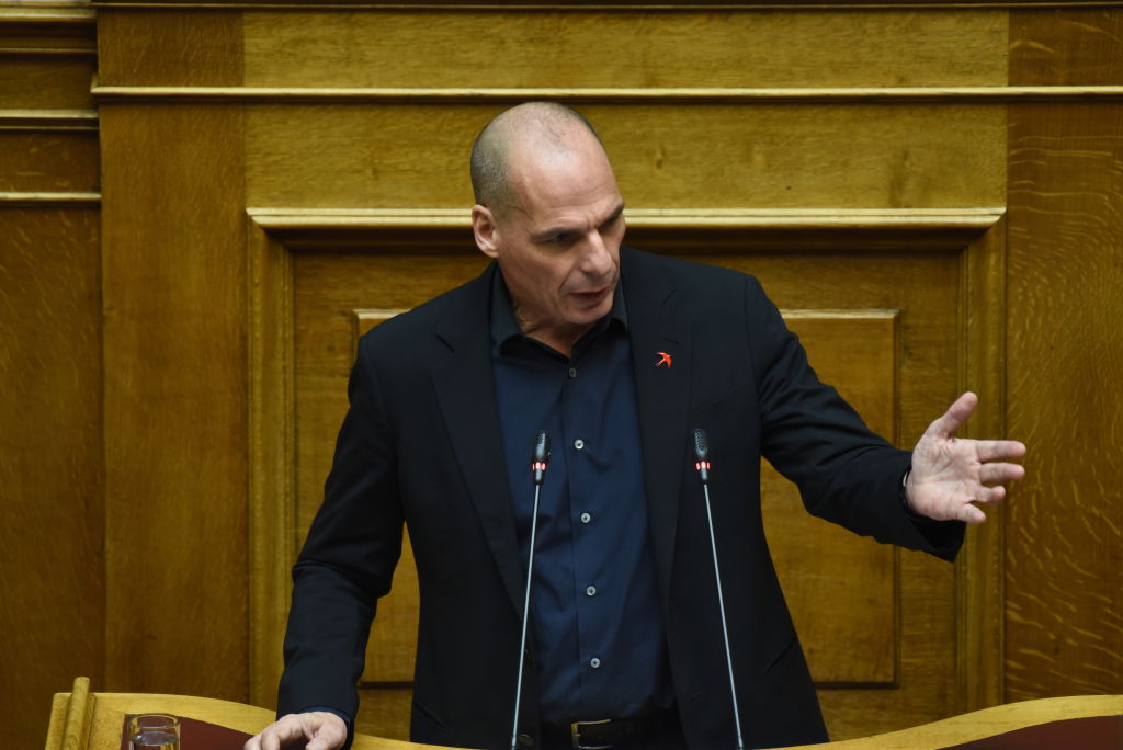 Yianis Varoufakis, Secretary of Mera 25 party, during his