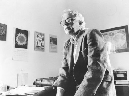 Bernie Sanders in his office as mayor of Burlington, Vermont in 1985