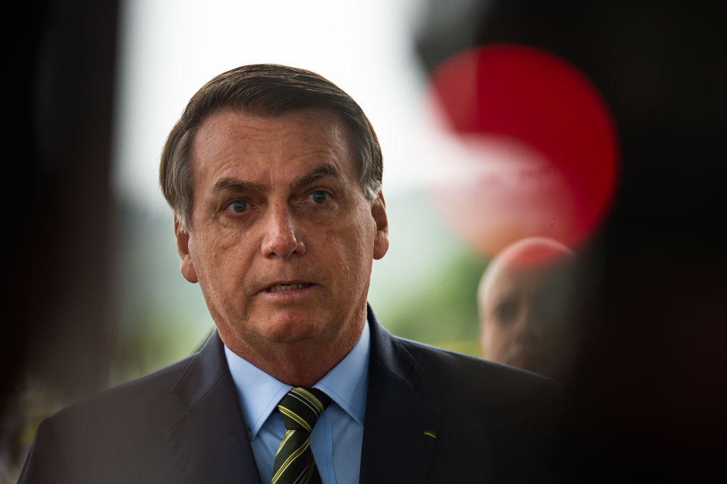 Brazilian President Jair Bolsonaro Speaks with the Press and also Holds a Press Conference Amidst the Coronavirus (COVID - 19) Pandemic