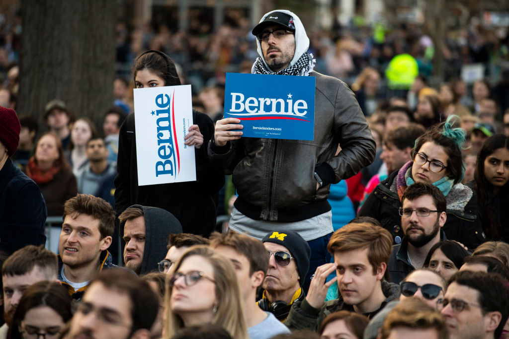 Presidential Candidate Bernie Sanders Campaigns Across Michigan Ahead Of Primary