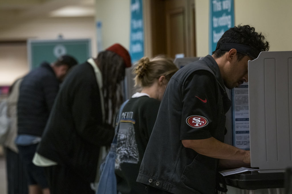 Voters Cast Ballots In The California Primary Election