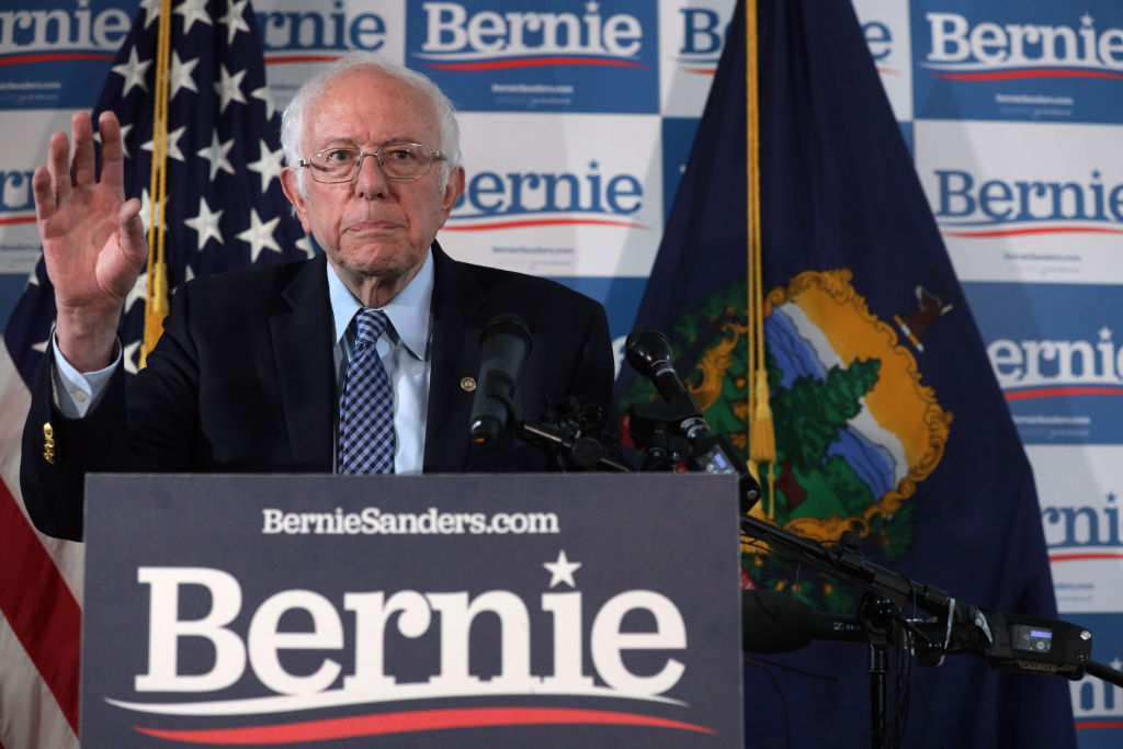 Presidential Candidate Bernie Sanders Holds Press Briefing In Vermont