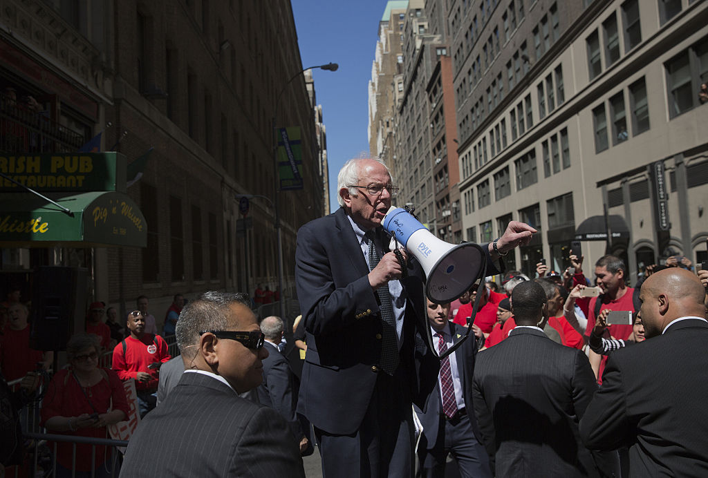 Presidential Candidate Bernie Sanders Campaigns In New York City Ahead Of Primary Election