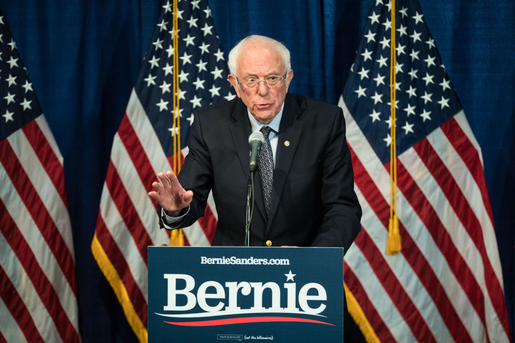 Democratic Presidential Candidate Sen. Bernie Sanders Speaks To The Media In Burlington, Vermont