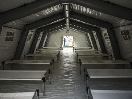Emergency Hospital Setup In Central Park To Cope With Coronavirus Pandemic