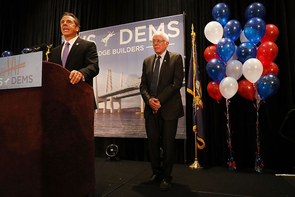 Sen. Bernie Sanders (D-VT) Attends Breakfast Gathering With New York Gov. Andrew Cuomo