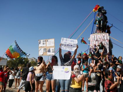 International Women's Day Demonstrations In Santiago