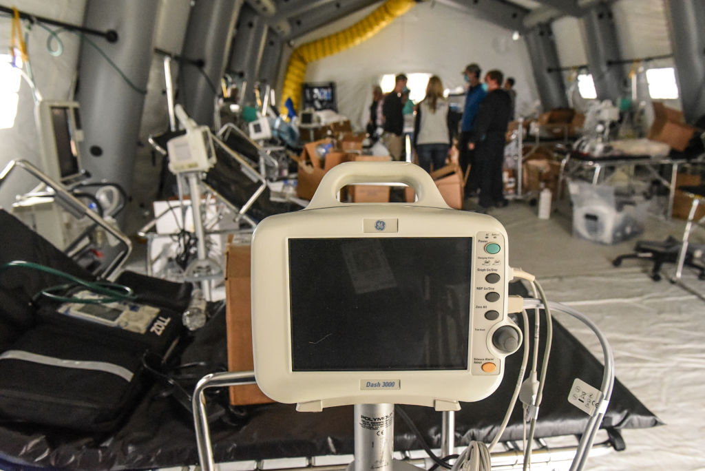 Emergency Hospital Setup In Central Park To Cope With Coronavirus Pandemic