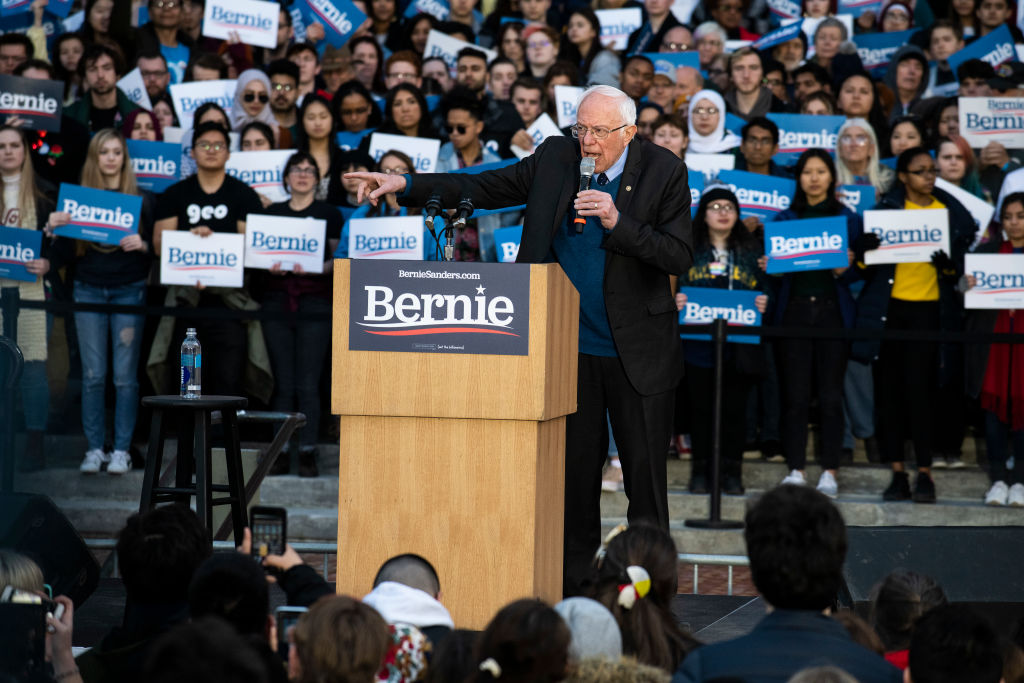 Presidential Candidate Bernie Sanders Campaigns Across Michigan Ahead Of Primary