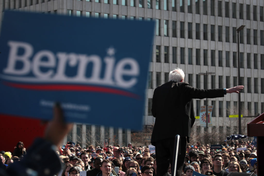 Democratic Presidential Candidate Bernie Sanders Holds Rally In Grand Rapids, Michigan