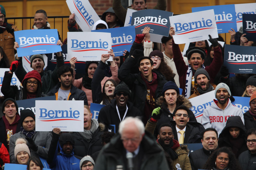 Sen. Bernie Sanders Holds Campaign Rally At Brooklyn College