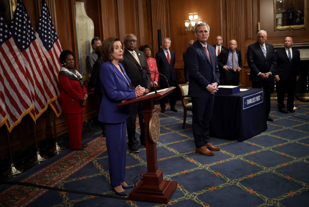 House Votes On Stimulus Package To Counter Coronavirus Economic Impacts