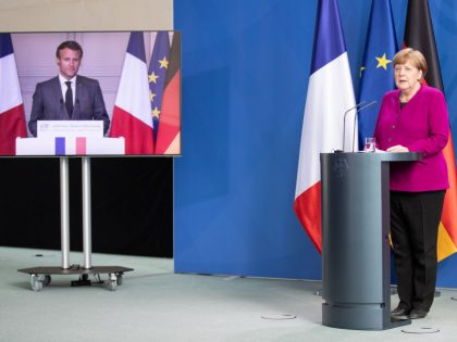 Merkel And Macron Hold Joint Press Conference During The Coronavirus Crisis