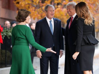President Trump Visits Former President George W. Bush And Former First Lady Laura As President H.W. Bush Lies In State In Capitol