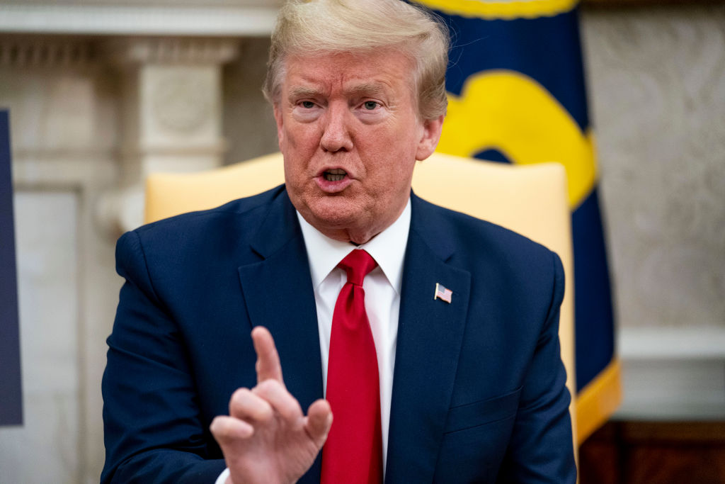 President Trump Meets With Texas Governor Abbott At The White House