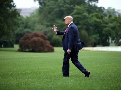 President Trump Departs White House For Trip To Maine