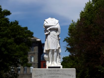 Head Removed From Christopher Columbus Statue In North End Of Boston