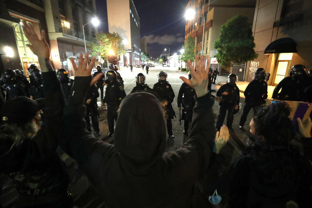 Activists In Oakland Protest Police Brutality In Death Of George Floyd