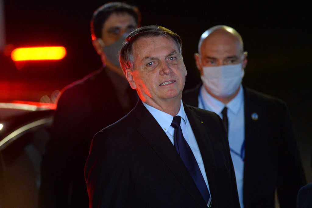 Bolsonaro Speaks with his Supporters and the Press in Front of Palacio da Alvorada Amidst the Coronavirus (COVID - 19) Pandemic