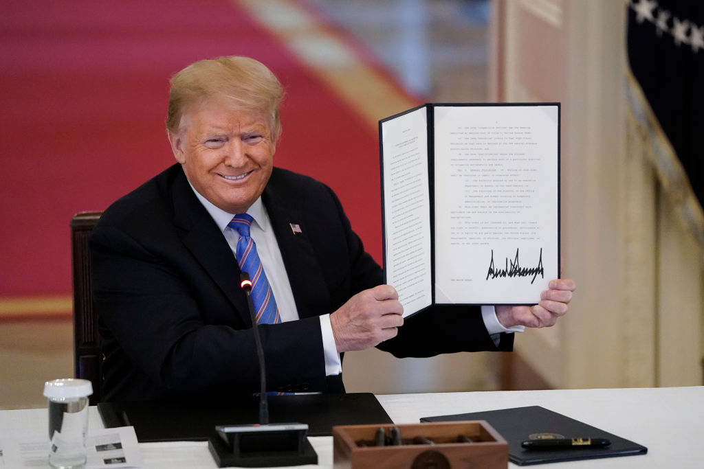 President Trump Delivers Remarks To The American Workforce Policy Advisory Board