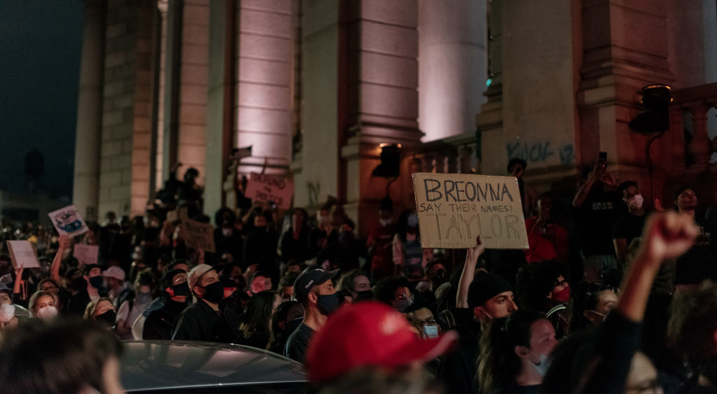 Protests Against Police Brutality Over Death Of George Floyd Continue In NYC