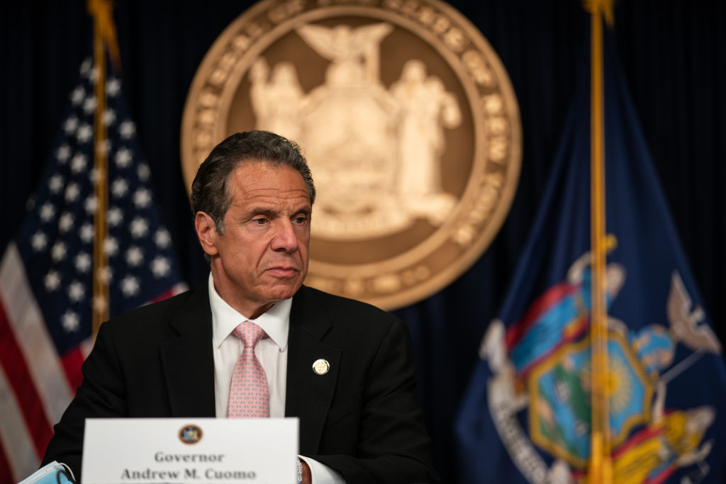 New York Governor Andrew Cuomo Holds Briefing In Manhattan
