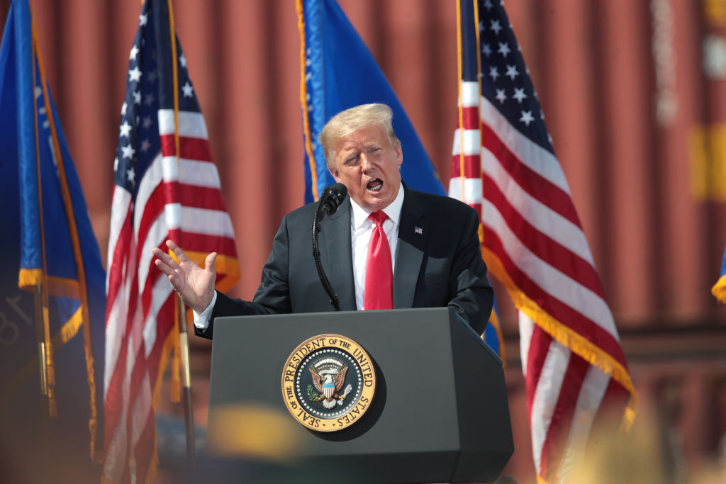 President Trump Visits Shipbuilding Manufacturer In Wisconsin