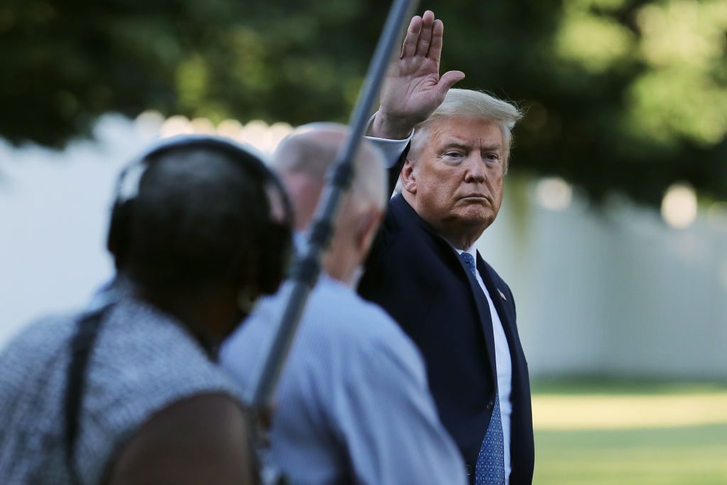 President Trump Holds A Press Briefing At The White House