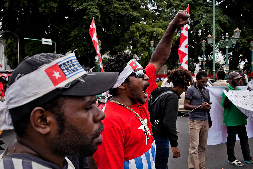 Papuan Students Protest Against The 1962 Signing Of The New York Agreement