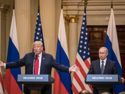 President Trump And President Putin Hold A Joint Press Conference After Summit