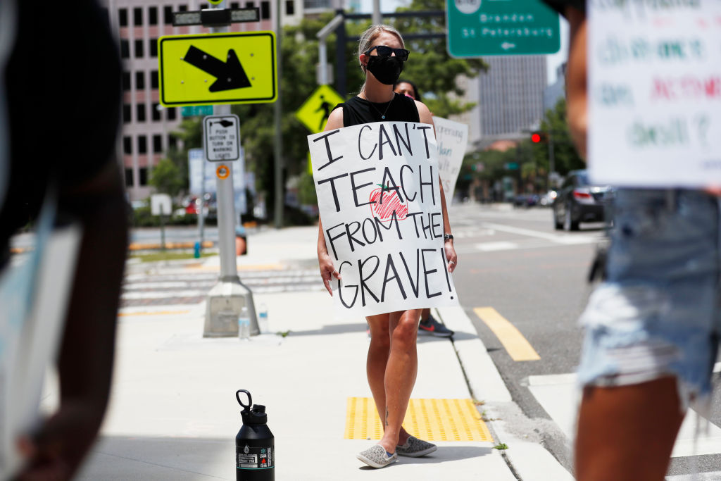Hillsborough County Florida Teachers Protest Reopening Schools Amid Pandemic