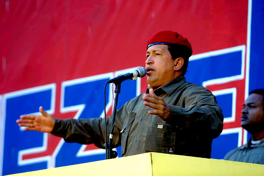 President Chavez Addresses Supporters