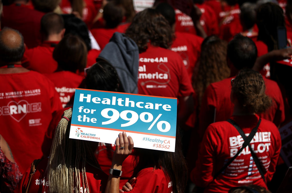 Bernie Sanders Discusses Medicare For All Bill In San Francisco