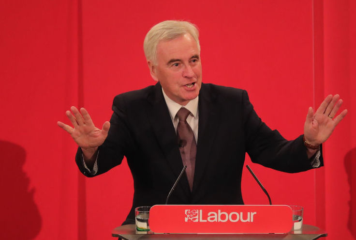Labour's John McDonnell Addresses An Election Rally In His Home Town Of Liverpool