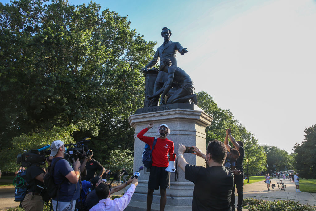 Protests Continue Around Black Lives Matter Plaza In Washington, DC