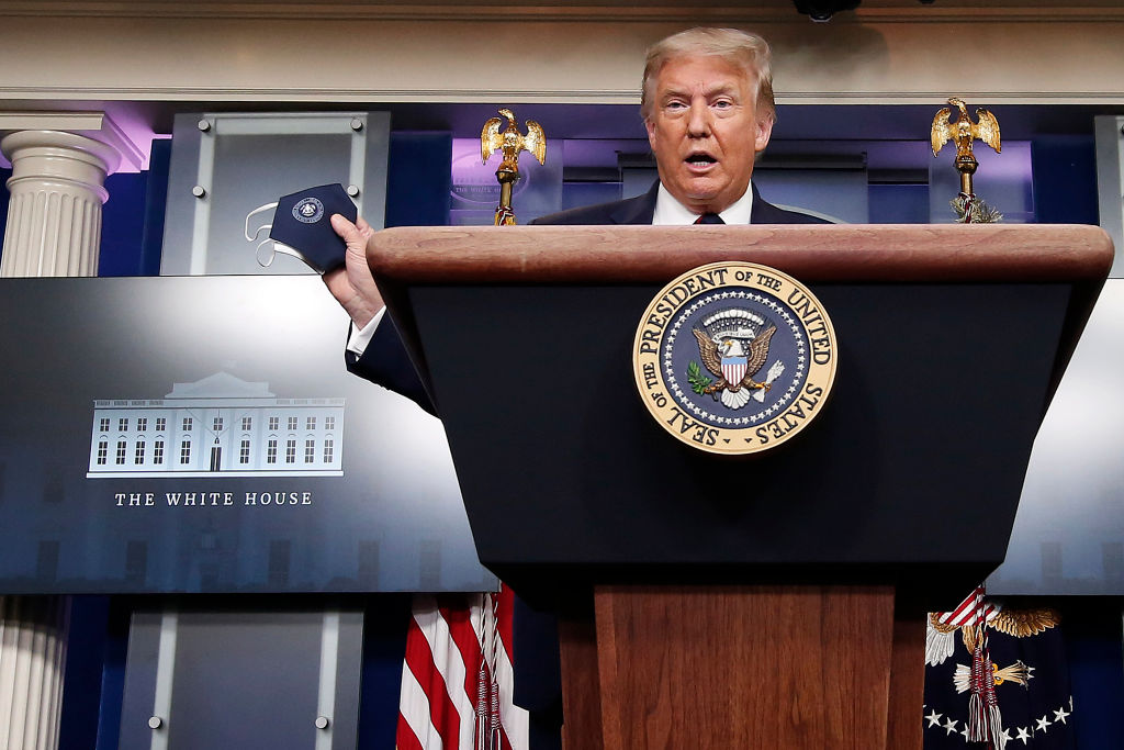 President Donald Trump Holds White House Press Briefing