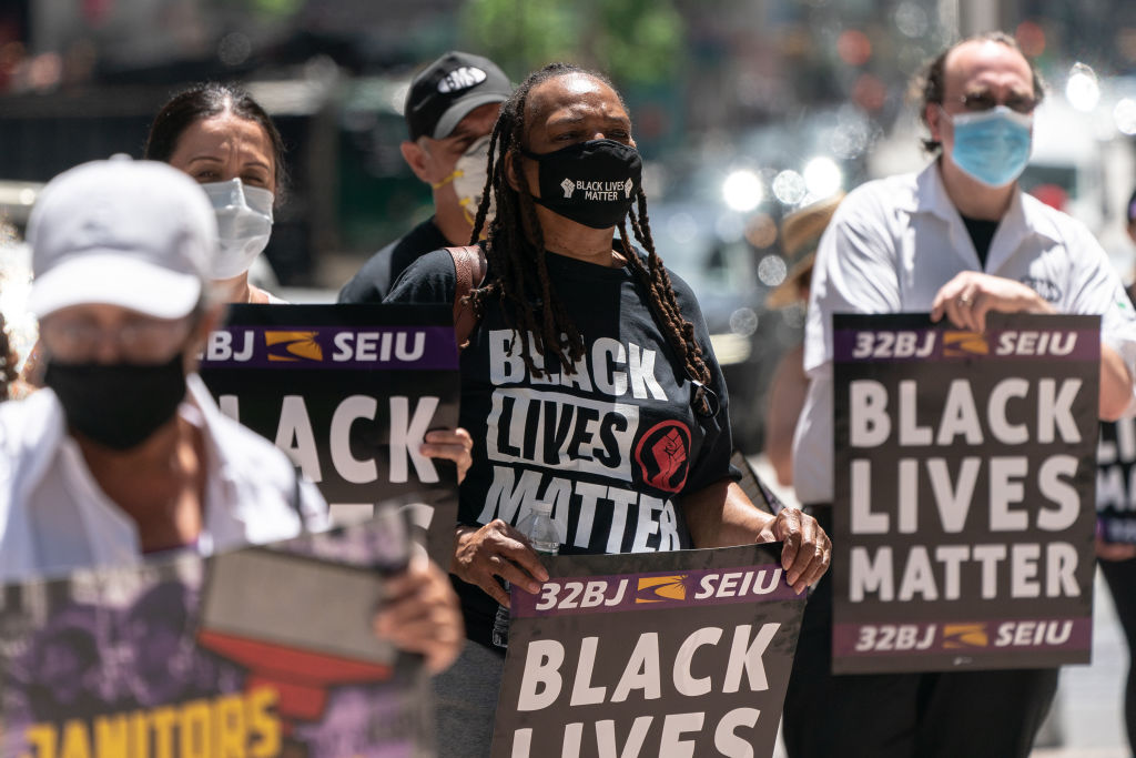 SEIU Union Members Hold Speak Out Event Supporting Black Lives Matter