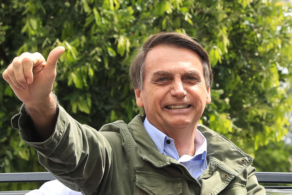 Brazilian Presidential Candidate Jair Bolsonaro Votes In Country's Election