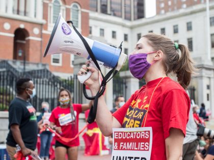 Teachers Protest Against Reopening Schools At Massachusetts State House